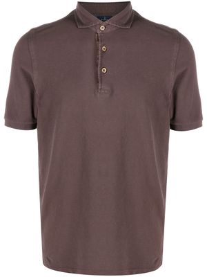 Barba short-sleeved polo shirt - Brown