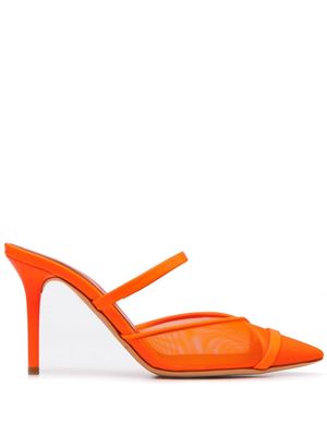 Malone Souliers mesh pointed toe pumps - Orange