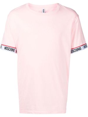 Moschino logo-tape T-shirt - Pink