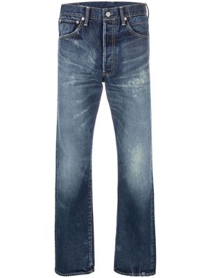 visvim distressed straight-leg denim jeans - Blue