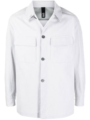 Hevo micro check shirt jacket - White