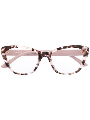 Prada Eyewear cat-eye tortoiseshell-effect glasses - Pink