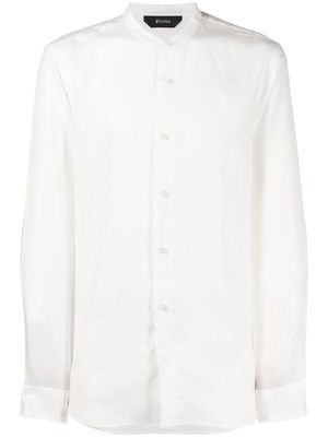 Ermenegildo Zegna band-collar button-up shirt - White