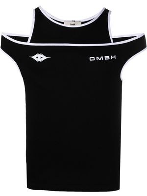 GmbH double-layer logo-print vest top - Black
