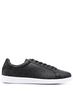 Calvin Klein low-top leather trainers - Black