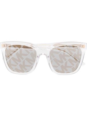 Michael Kors logo-lenses square-frame sunglasses - White