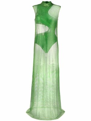Stella McCartney sequinned cut-out dress - Green