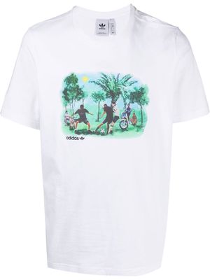 adidas graphic-print T-shirt - White