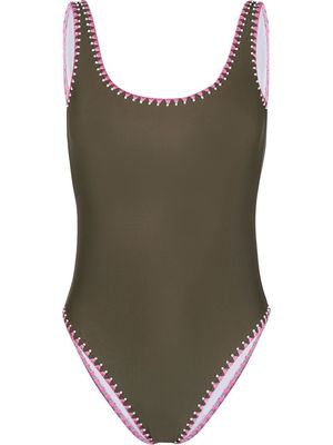 P.A.R.O.S.H. embroidered-design swimsuit - Green
