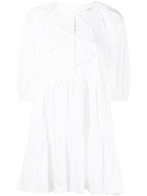 Cinq A Sept Lynn bow-detail smock dress - White