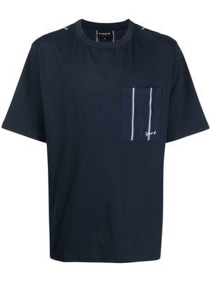 SPORT b. by agnès b. stripe-detail T-shirt - Blue