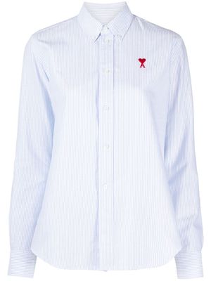 AMI Paris Ami de Coeur striped shirt - Blue