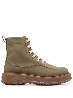 Hogan ankle lace-up boots - Green