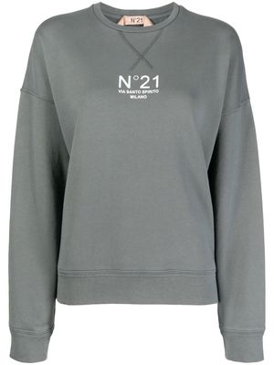 Nº21 logo-print relaxed-fit sweatshirt - Grey