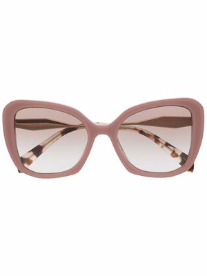 Prada Eyewear oversize-frame tinted sunglasses - Pink