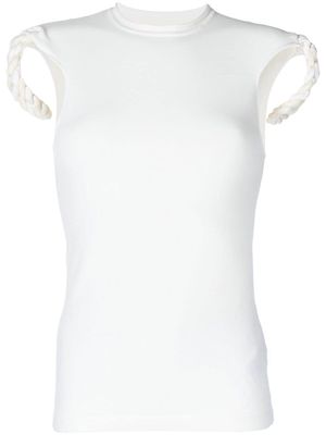 Dion Lee braid-strap T-shirt - White