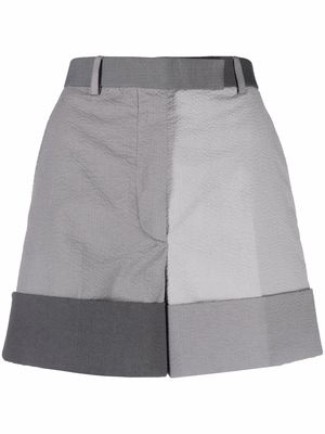 Thom Browne two-tone tailored shorts - Grey