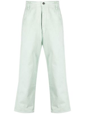 AMI Paris five-pocket cotton straight-leg trousers - Green