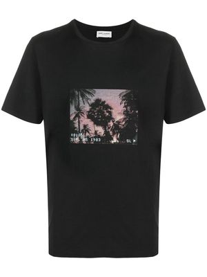 Saint Laurent VHS print T-shirt - Black