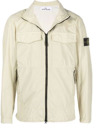 Stone Island Compass-patch zip-up jacket - Neutrals