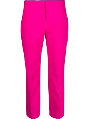 Alexander McQueen cropped slim-fit trousers - Pink
