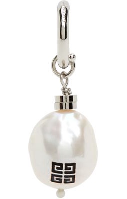 Givenchy Silver Josh Smith Edition 4G Pearl Earring