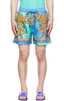 Versace Jeans Couture Blue Garland Sun Shorts