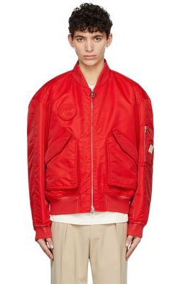 Wooyoungmi Red MA-1 Bomber Jacket