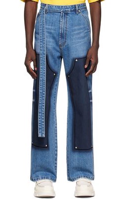We11done Blue Belted Jeans