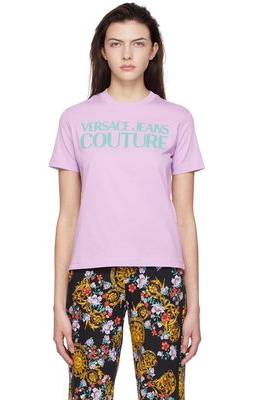 Versace Jeans Couture Purple Cotton T-Shirt