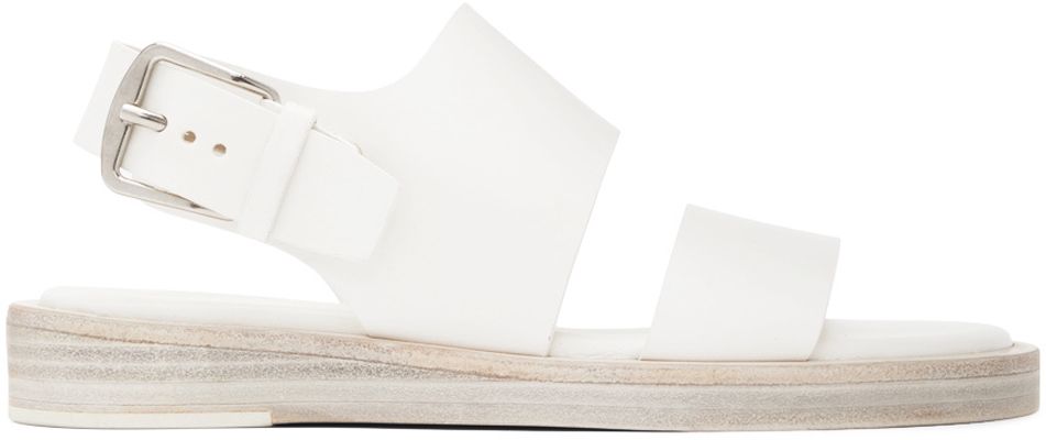Ann Demeulemeester White Lore Flat Sandals