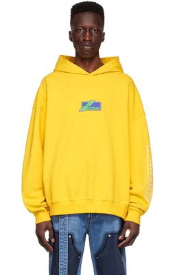 We11done Yellow Cotton Hoodie