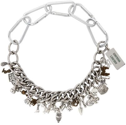 Chopova Lowena Silver Multi Charm Necklace