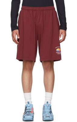 VETEMENTS Burgundy 'Cutest Of The Fruits' Shorts