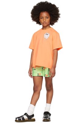 CRLNBSMNS Kids Orange Smiley Face T-Shirt