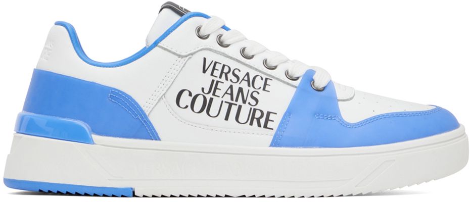 Versace Jeans Couture White & Blue Starlight Sneakers