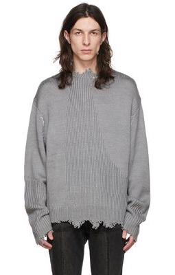 C2H4 Grey Acrylic Sweater