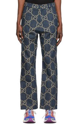 Gucci Indigo Pineapple Jeans
