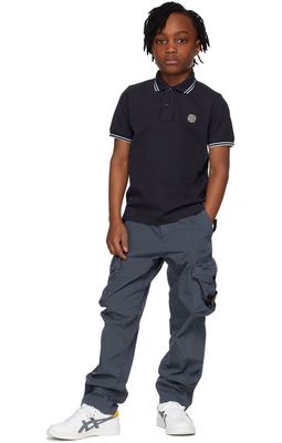 Stone Island Junior Kids Navy Logo Patch Polo