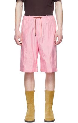 Dries Van Noten Pink Silk Shorts