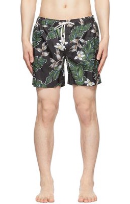 Moncler Black Polyester Swim Shorts