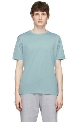Sunspel Blue Cotton T-Shirt