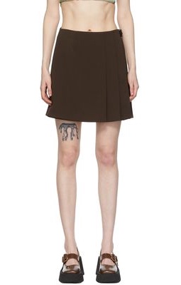 Maiden Name SSENSE Exclusive Brown Samantha Mini Skirt