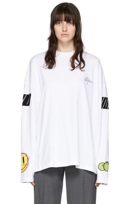 We11done White Cotton Long Sleeve T-Shirt