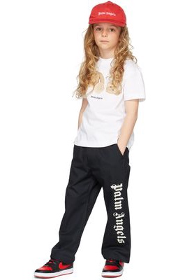 Palm Angels Kids Navy Logo Trousers