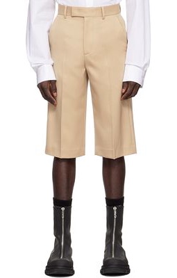 We11done Beige Polyester Shorts