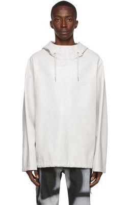 Givenchy Grey Leather Hoodie