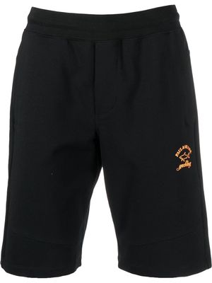 Paul & Shark logo-print fleece track shorts - Black
