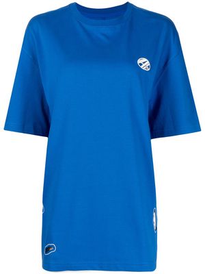 Ader Error logo patch T-shirt - Blue