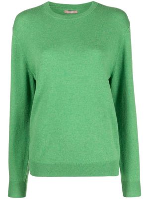 12 STOREEZ knitted crew-neck relaxed jumper - Green